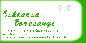 viktoria borcsanyi business card